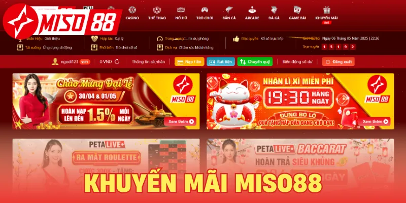 Tổng hợp khuyến mãi Miso88 cho hội viên tham khảo